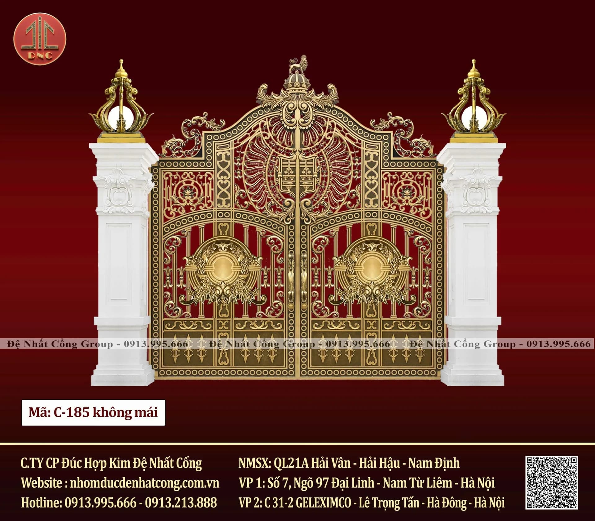 10++ Mẫu Cổng Nhôm Đúc Phù Điêu Huy Hiệu Mới Nhất