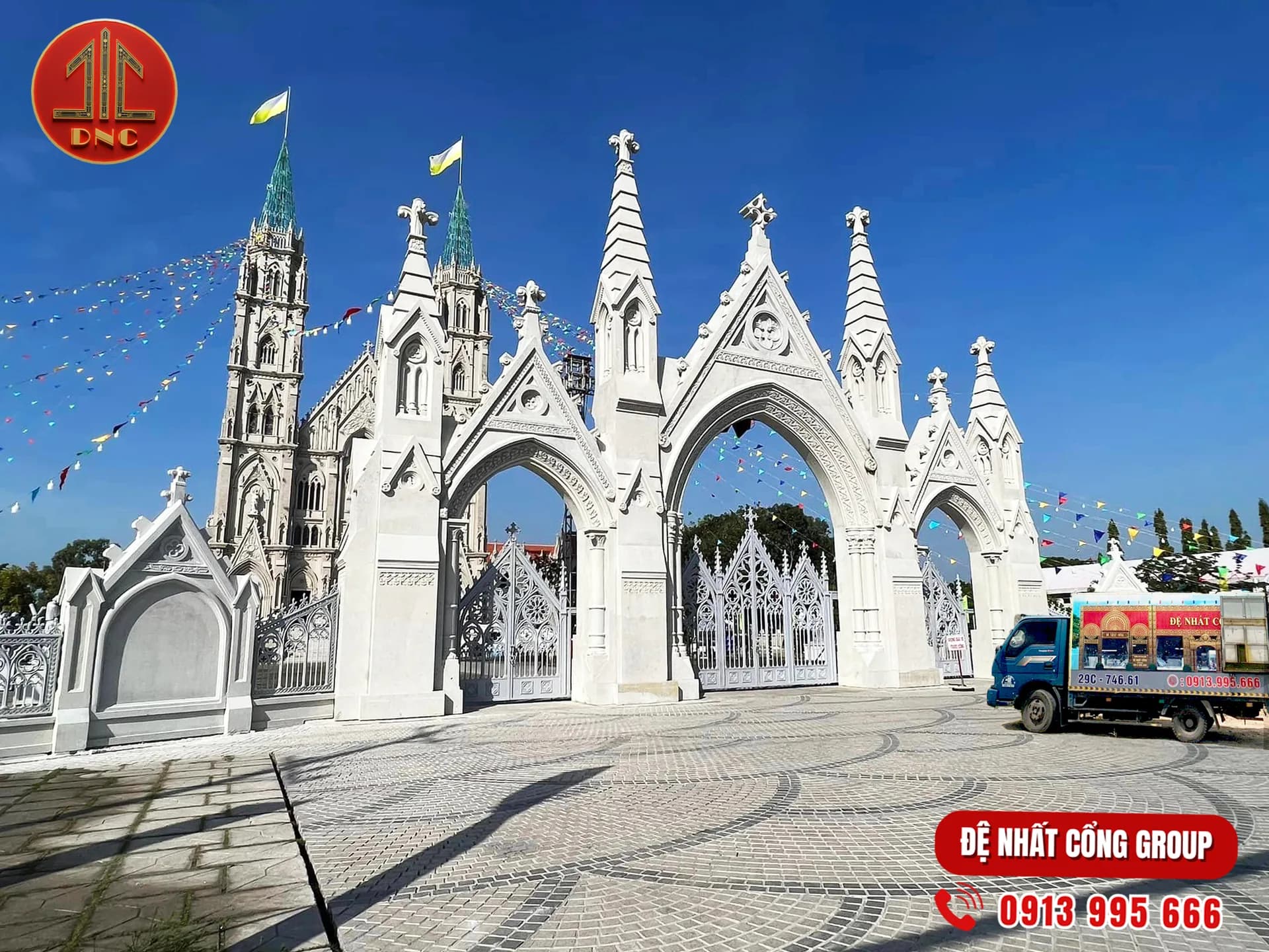 Nhà Thờ Song Vĩnh Vũng Tàu – Hạng Mục: Cổng Nhôm Đúc, Hàng Rào Nhôm Đúc, Chông Gai Nhôm Đúc