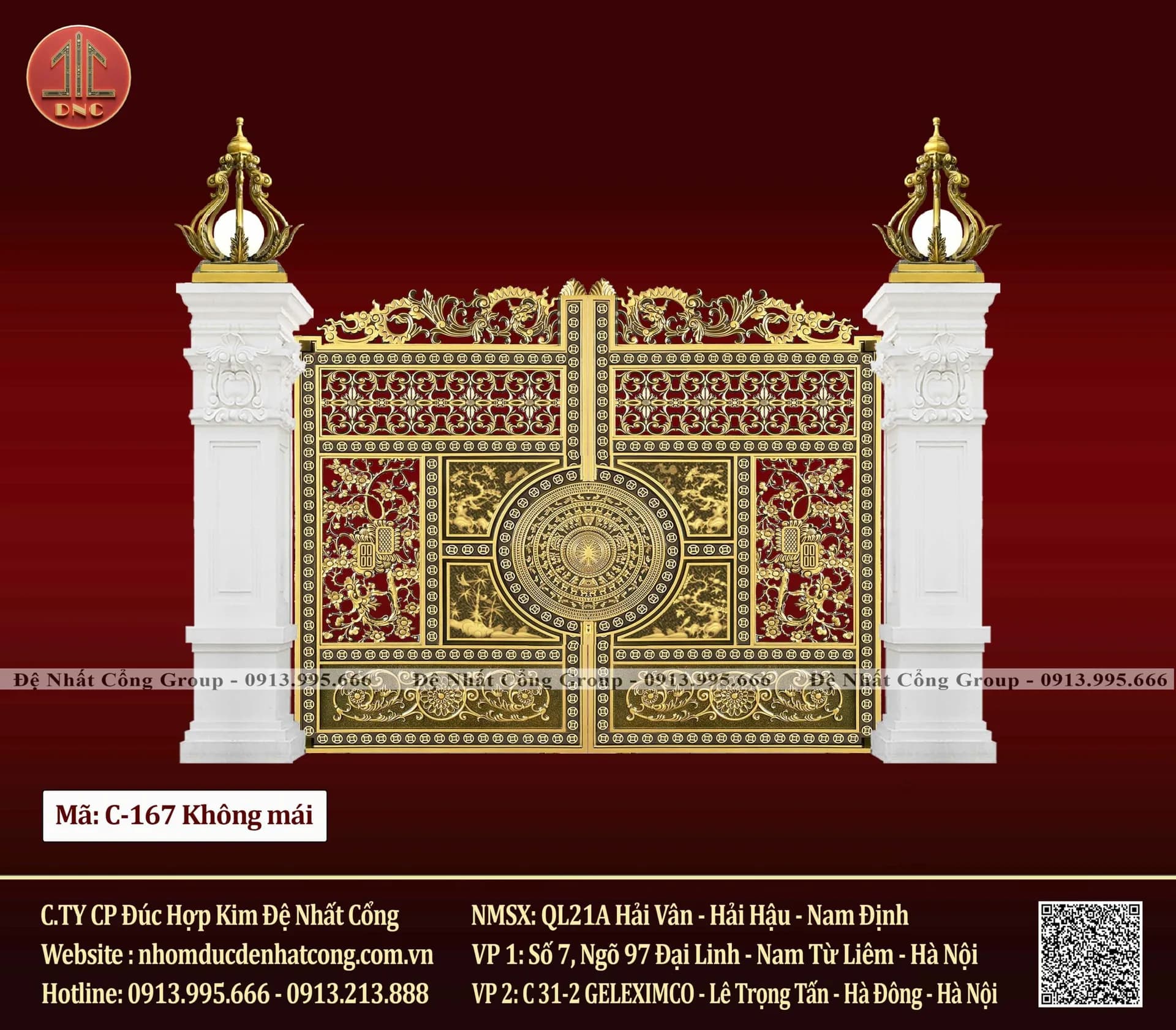 10+ Mẫu Cổng Nhôm Đúc Họa Tiết Trống Đồng Mới Nhất