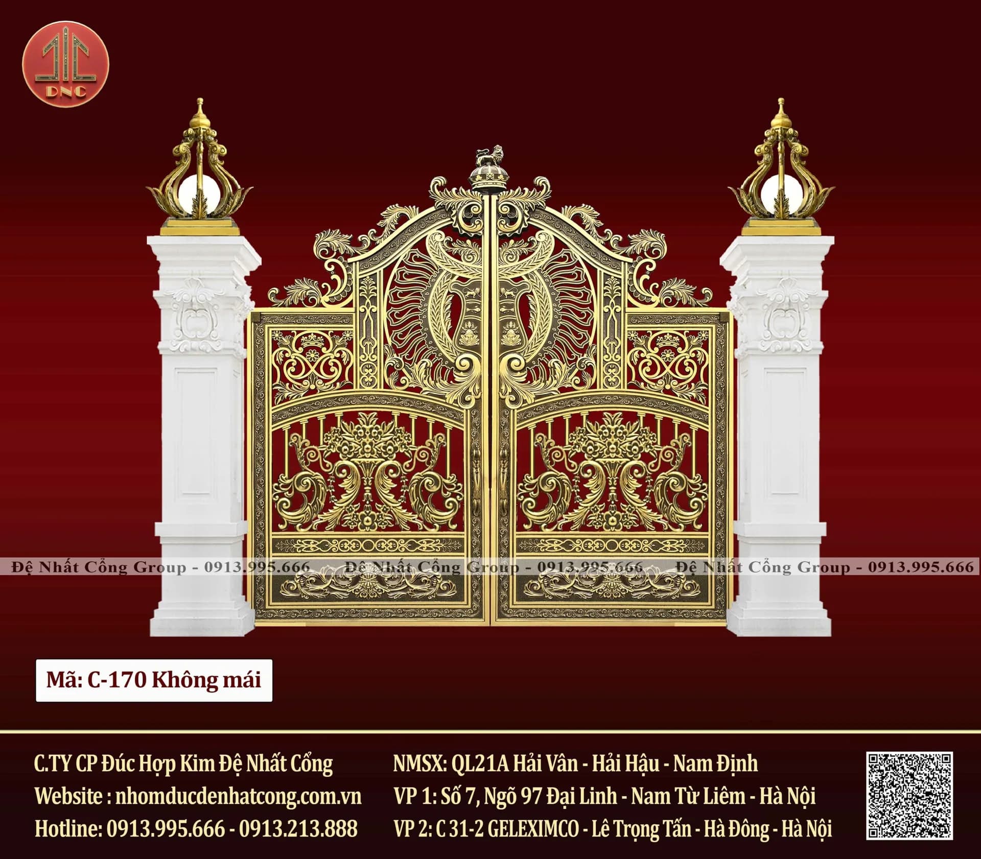 10+ Mẫu Cổng Nhôm Đúc Phù Điêu Hoa