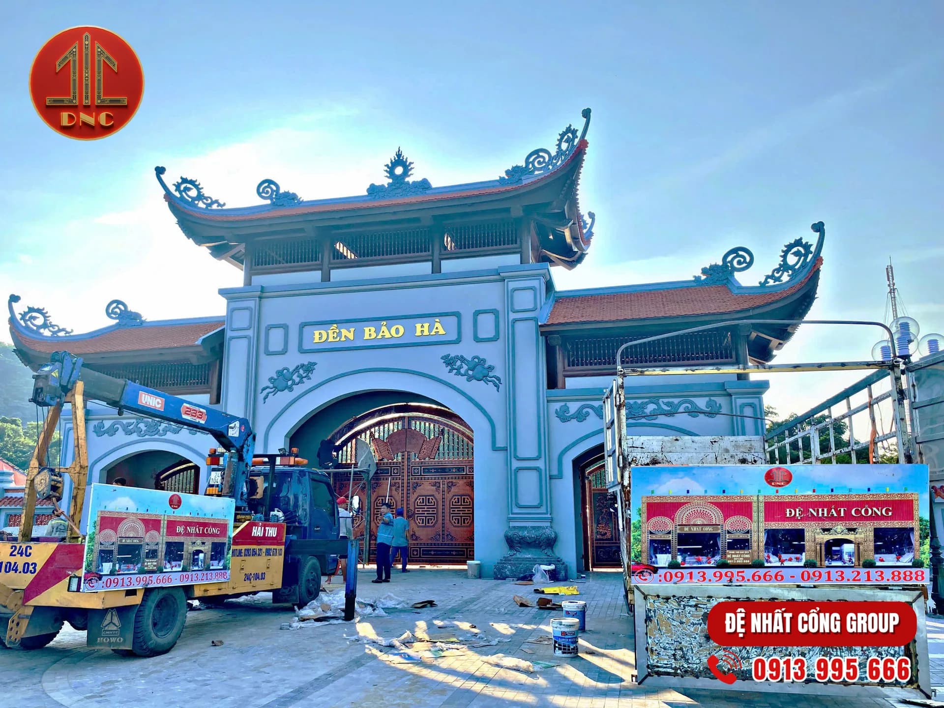 Đền Bảo Hà Lào Cai – Đệ Nhất Cổng thi công toàn bộ hệ thống 04 bộ cổng nhôm đúc tại các cửa ra vào