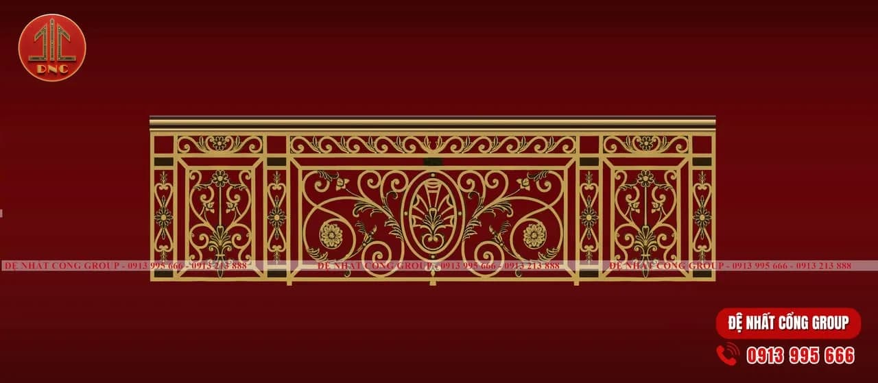 Mẫu lan can nhôm đúc cho Trung Tâm Tiệc Cưới