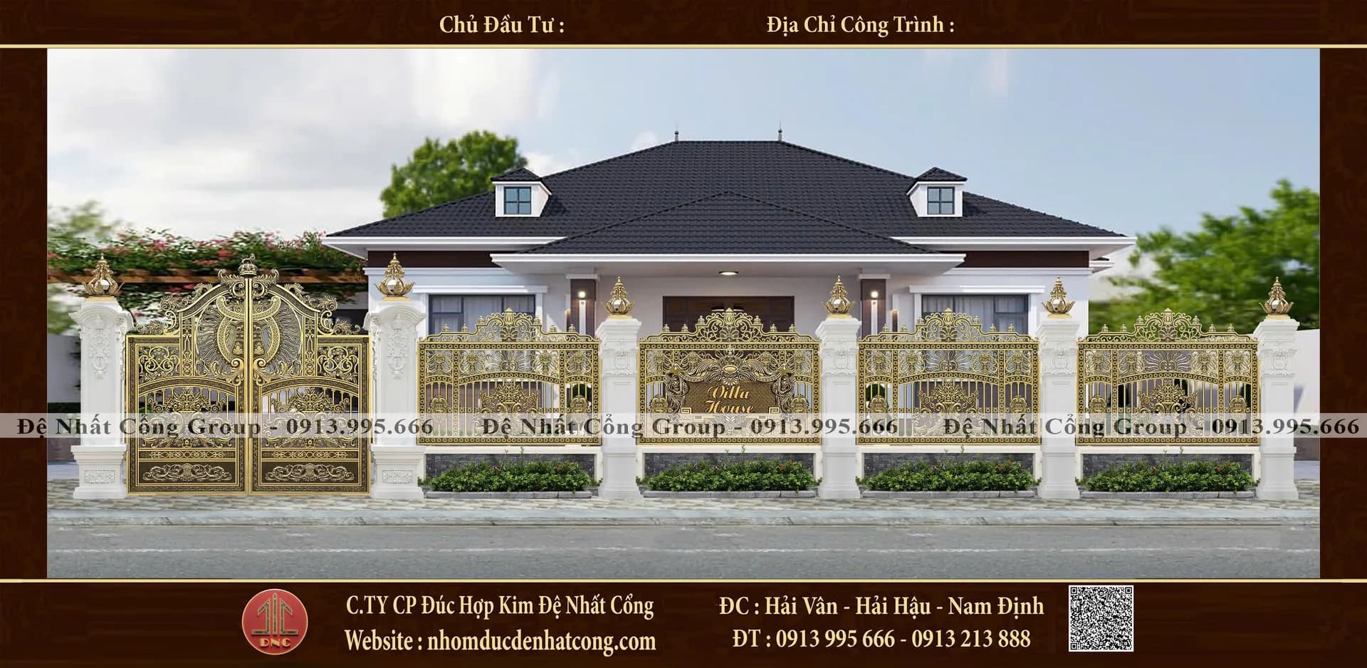 Những Mẫu Cổng Nhôm Đúc Cho Biệt Thự Mái Nhật 1 Tầng – Sự Kết Hợp Hoàn Hảo Giữa Thẩm Mỹ Và Bền Vững