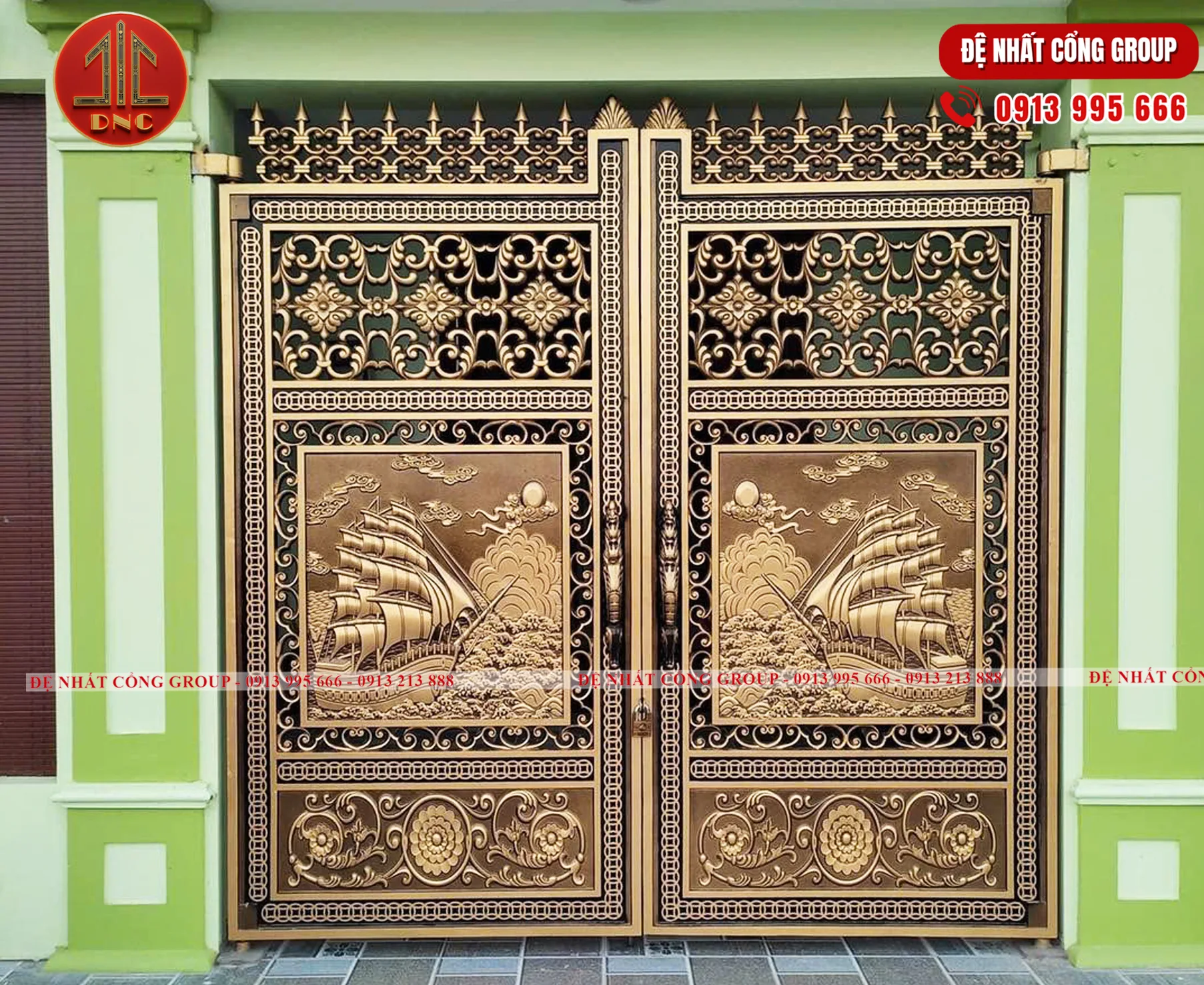 Cổng nhôm đúc thuận buồm xuôi gió 2025