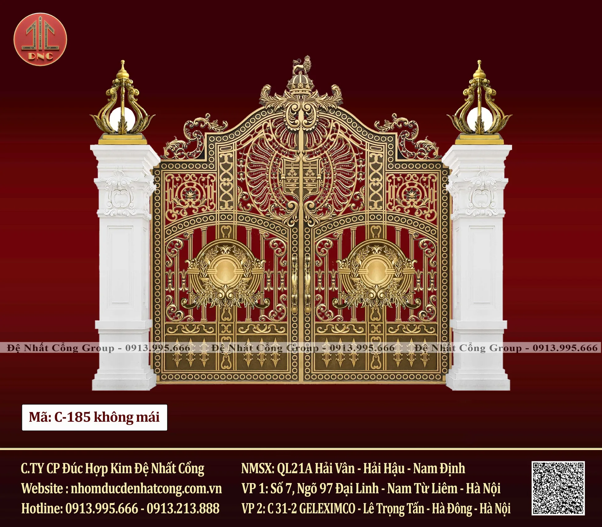 Cổng nhôm đúc đẹp mẫu mới nhất