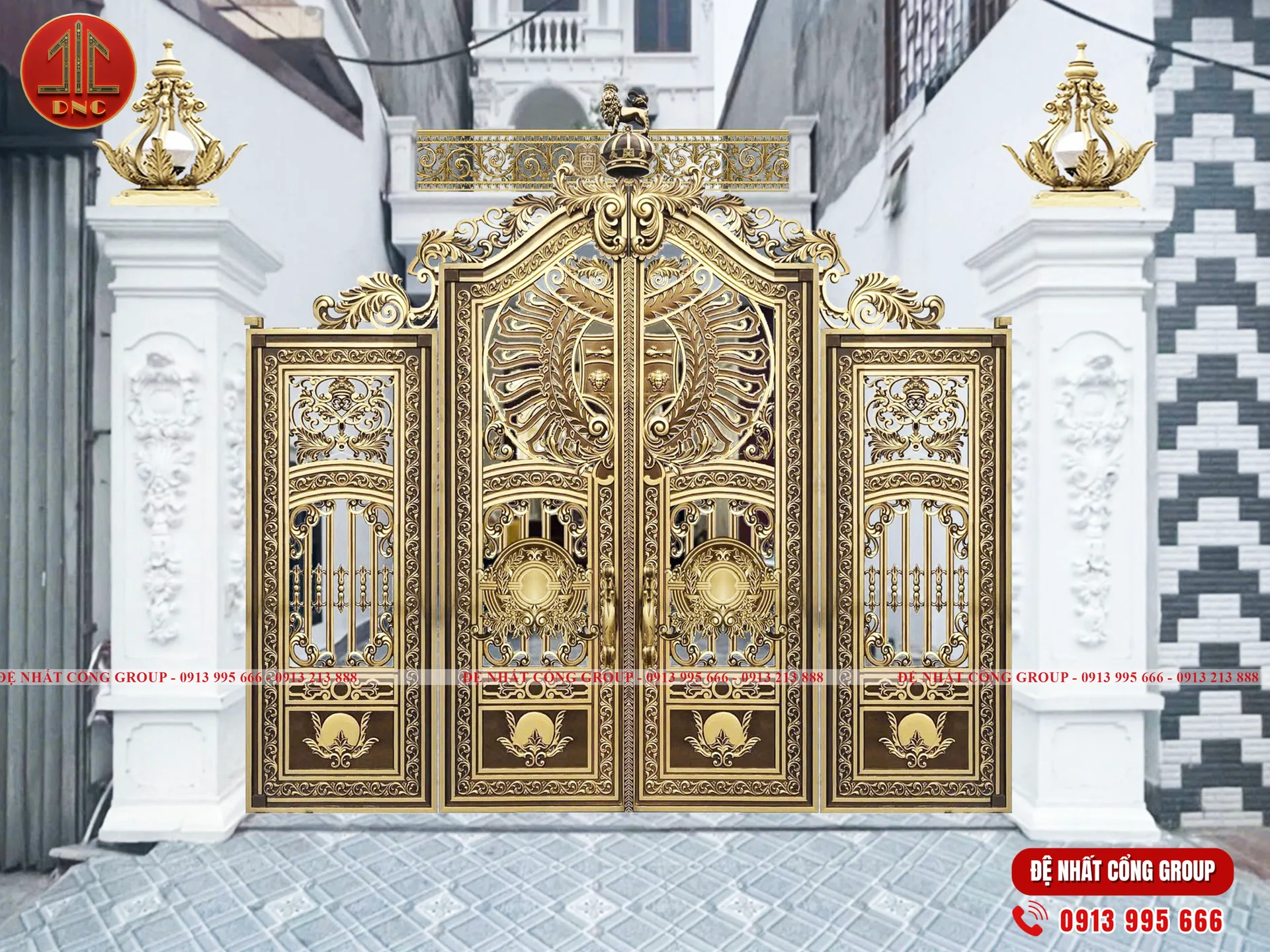 Cổng nhôm đúc đẹp mẫu mới nhất