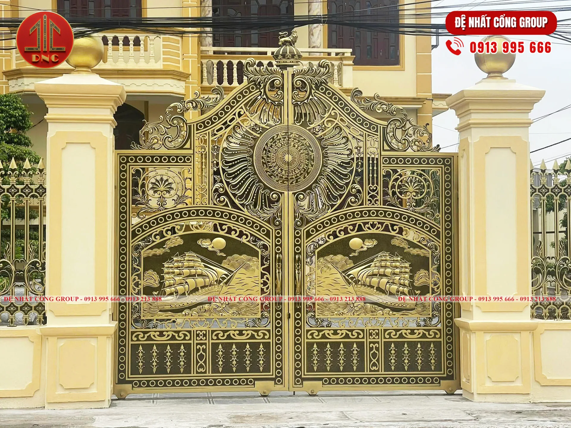 Cổng nhôm đúc thuận buồm xuôi gió 2025