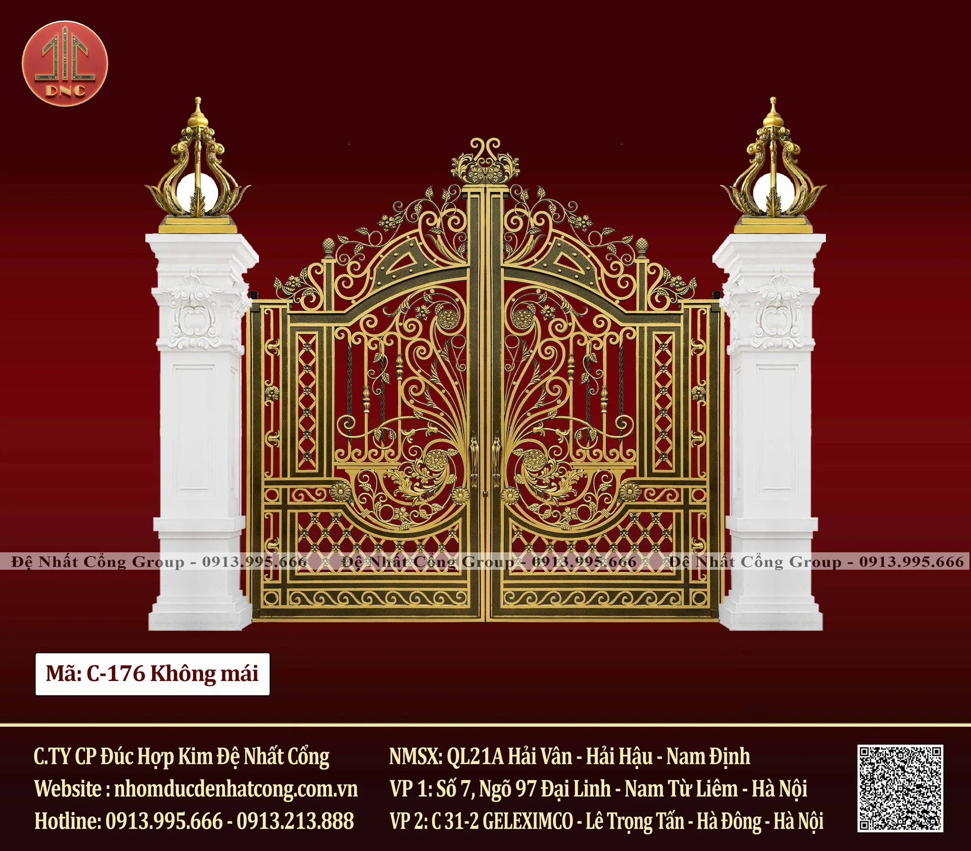 cổng nhôm đúc cho biệt thự